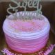 Tasty Pastry Custom Cakes: Sweet sixteen cake with pink, textured icing and “sweet sixteen” topper