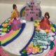 Tasty Pastry Custom Cakes: Princess birthday cake with edible glitter and colorful icing decorations