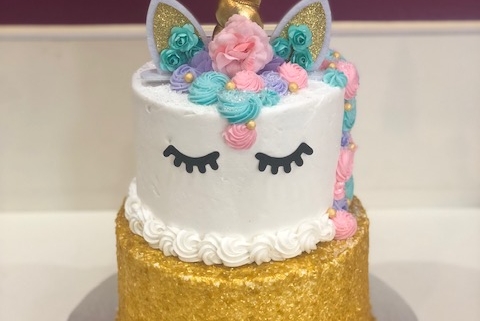 Two-tiered Unicorn Cake