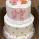 Two-tiered Monogram Birthday Cake