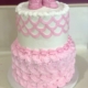 Two-tiered Baby Bootie Baby Shower Cake