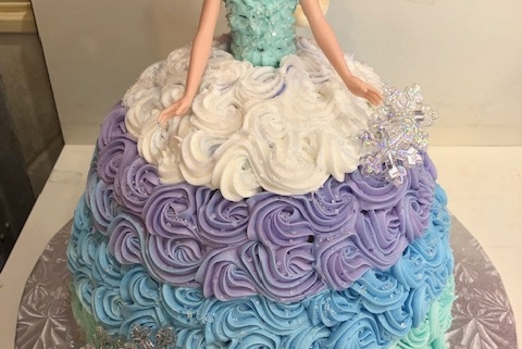 Kids Elsa Doll Birthday Cake