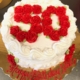 50th Round Rose Birthday Cake