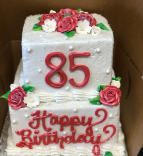 Two-tiered Square Birthday Cake